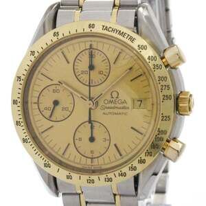 OMEGA Speedmaster Date 18K Gold Steel Automatic Watch 3311.10 Polished